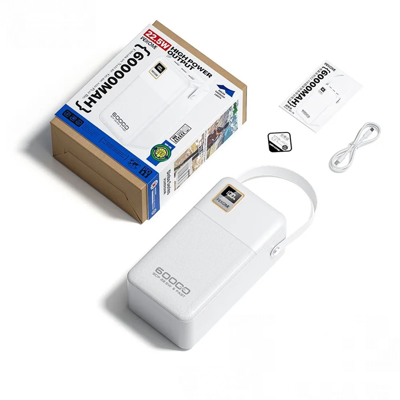 Внешний аккумулятор WEKOME Power Bank 60000mAh 22.5W (WP-76) Внешний аккумулятор WEKOME Power Bank 60000mAh 22.5W (WP-76)