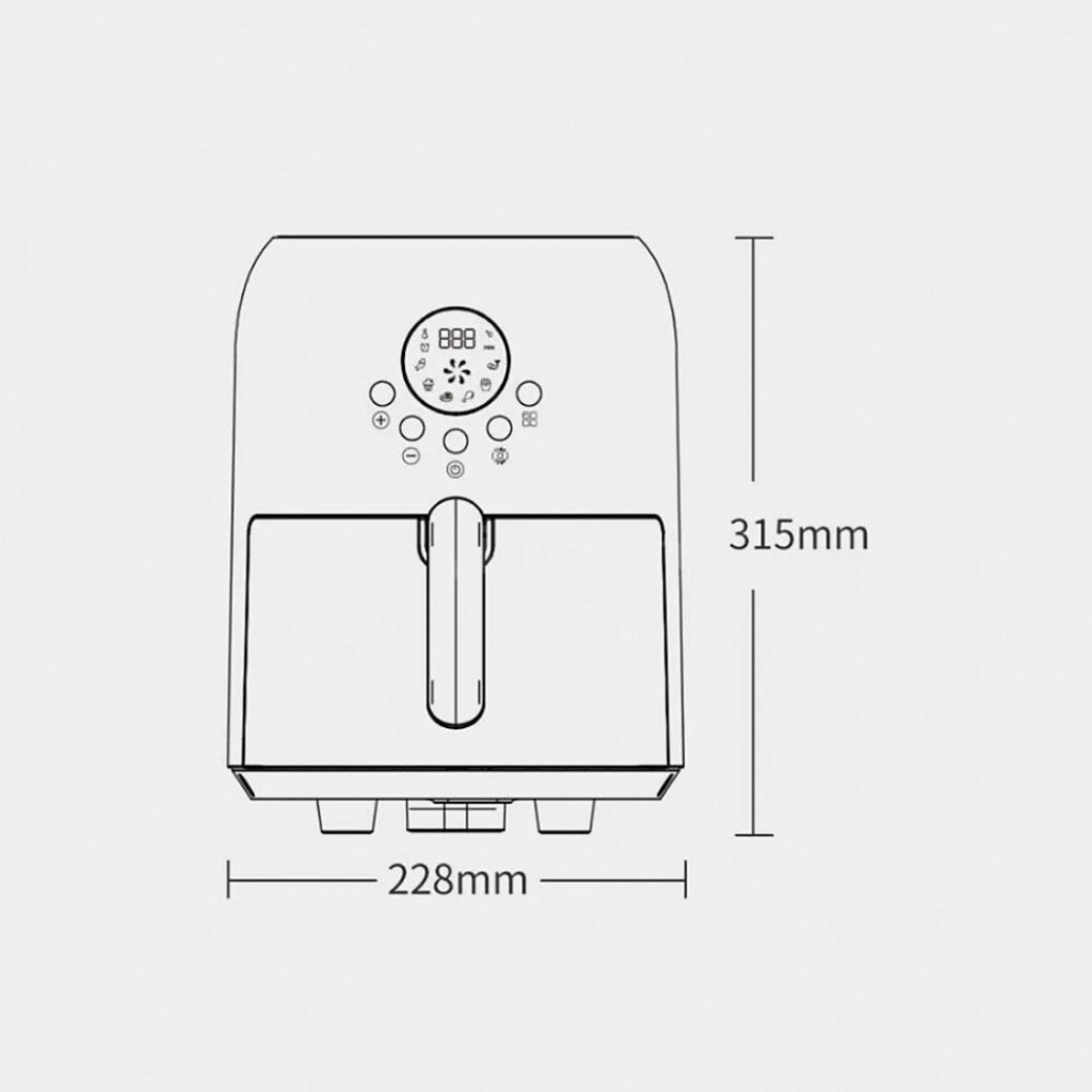 Аэрофритюрница Xiaomi Youpin Youban Oil-Free Air Fryer (YB-2208T)