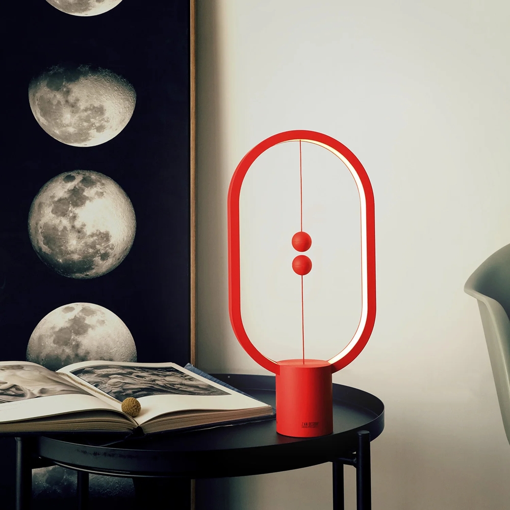 Настольная лампа с левитирующим выключателем Xiaomi Allocacoc Heng Balance Lamp Ellipse Light Wood (DH0037LW)