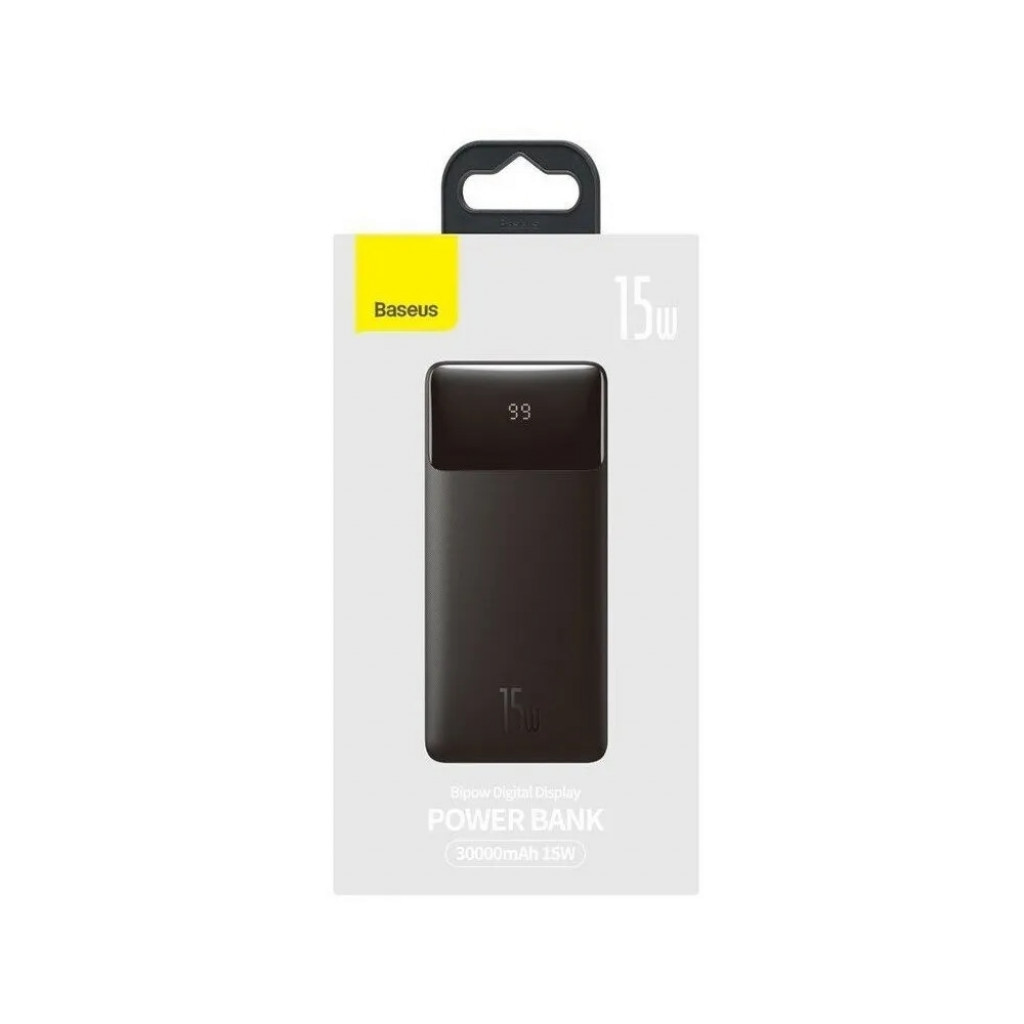 Внешний аккумулятор Baseus Bipow Digital Display Power bank 30000mAh 15W Чёрный (PPDML-K01, PPBD050201)
