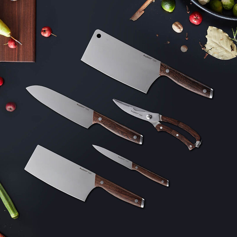 Набор кухонных ножей Xiaomi BergHOFF Wenge Wood Series Knives Set