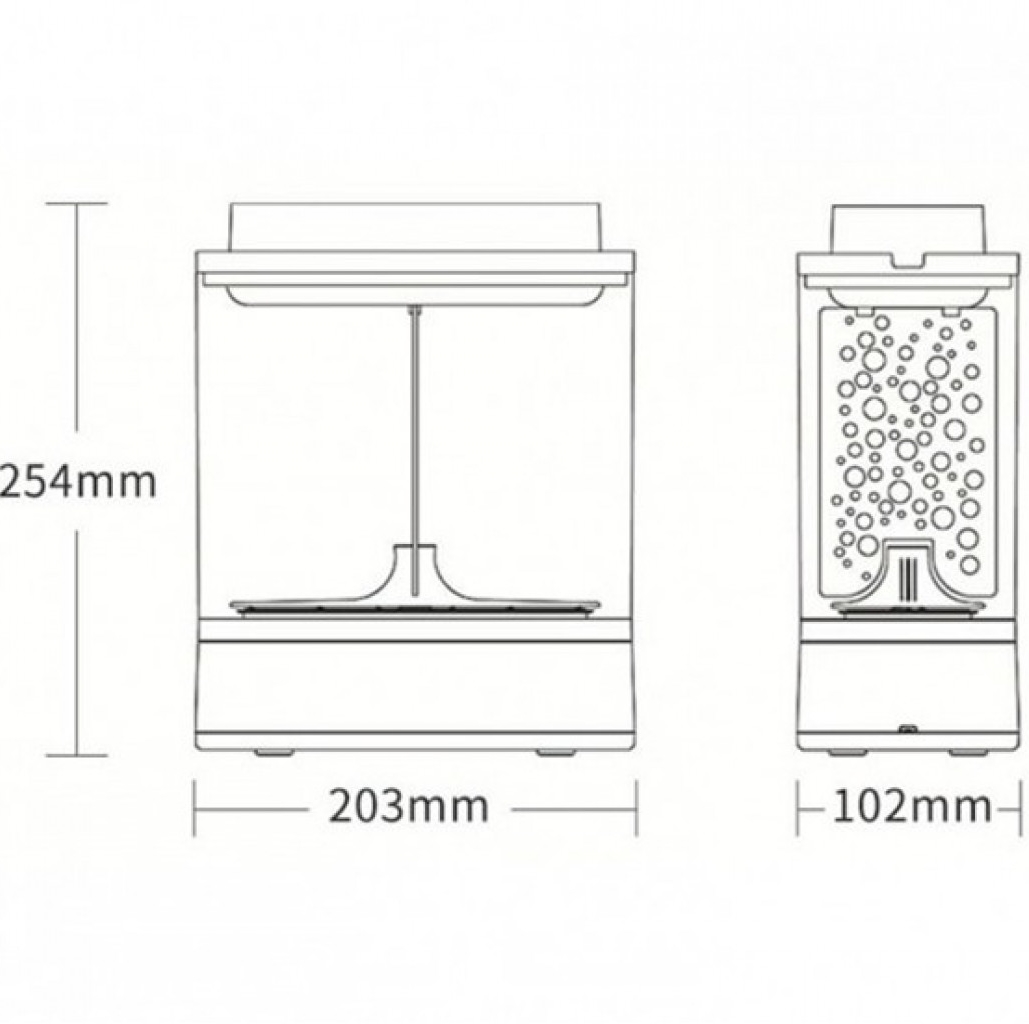 Умный Аквариум Xiaomi Descriptive Geometrc Mini Lazy Fish Tank Pro C300 (HF-JHYG005)