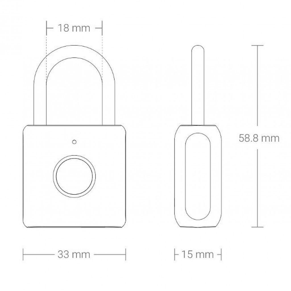 Замок Xiaomi Smart Fingerprint Lock Padlock Kitty