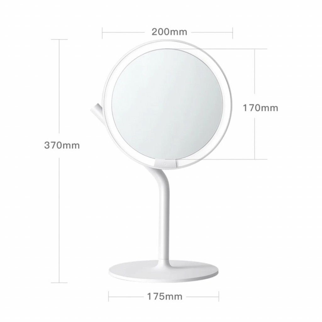 Косметическое зеркало Xiaomi AMIRO Mini 2 Desk Makeup Mirror White (AML117) Косметическое зеркало Xiaomi AMIRO Mini 2 Desk Makeup Mirror White (AML117)