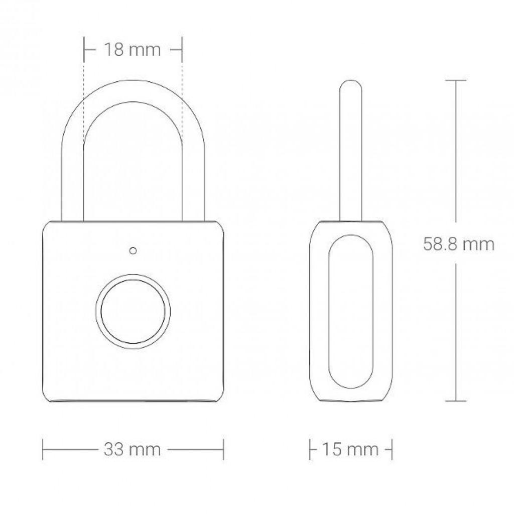 Замок Xiaomi Smart Fingerprint Lock Padlock Kitty