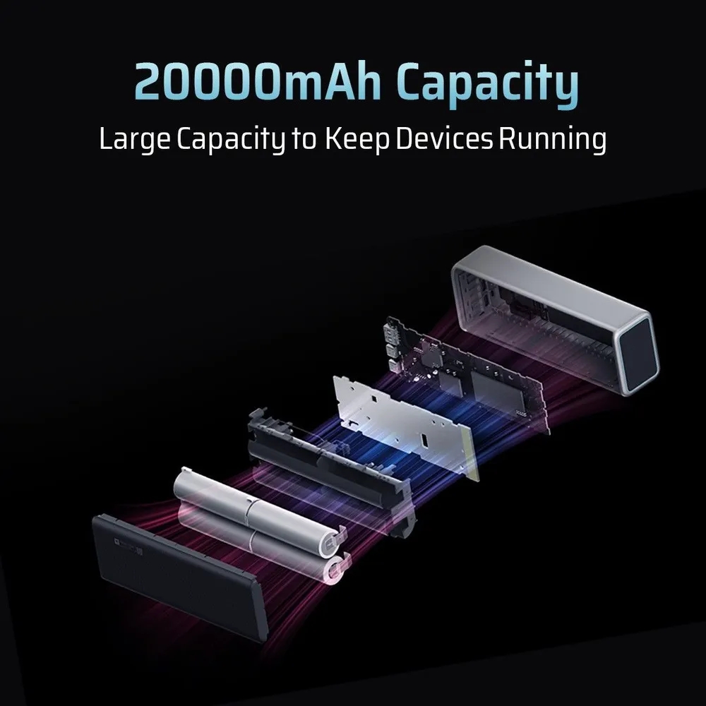 Внешний аккумулятор Xiaomi CUKTECH 20000mAh PB200P 150W Type-C (CUKPB200GLBK) Внешний аккумулятор Xiaomi CUKTECH 20000mAh PB200P 150W Type-C (CUKPB200GLBK)