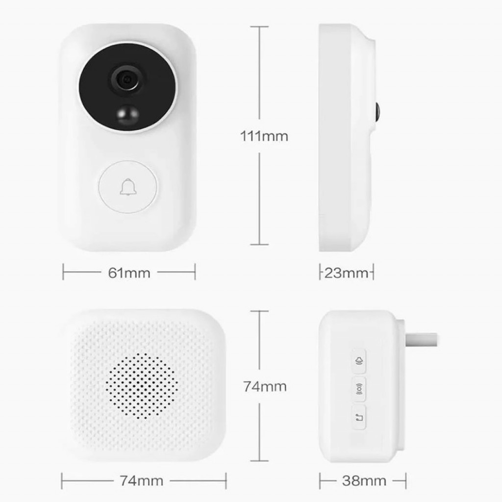 Умный дверной звонок Xiaomi Zero Smart Video Doorbell C3 (FJ05MLTZ)