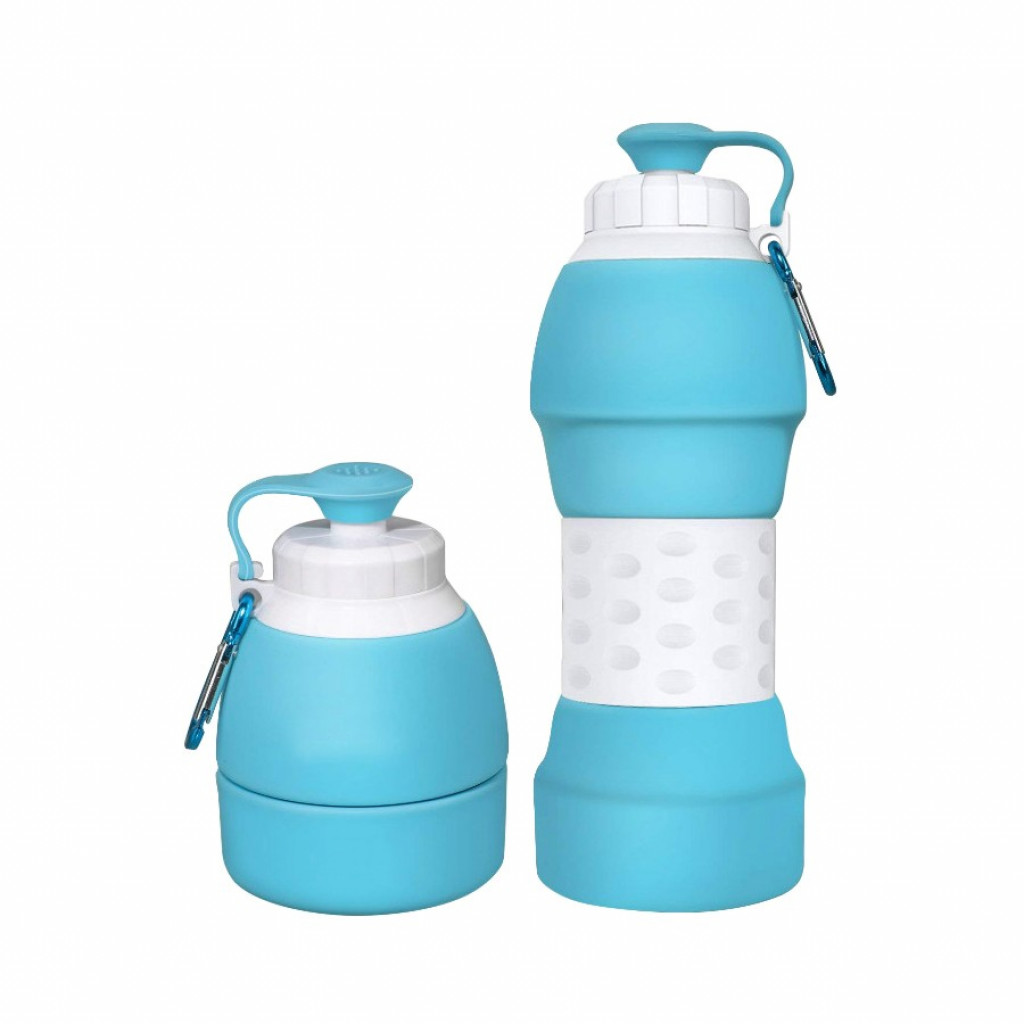 Силиконовая складная бутылка для воды 580 мл Xiaomi Collapsible Silicone Water Bottle