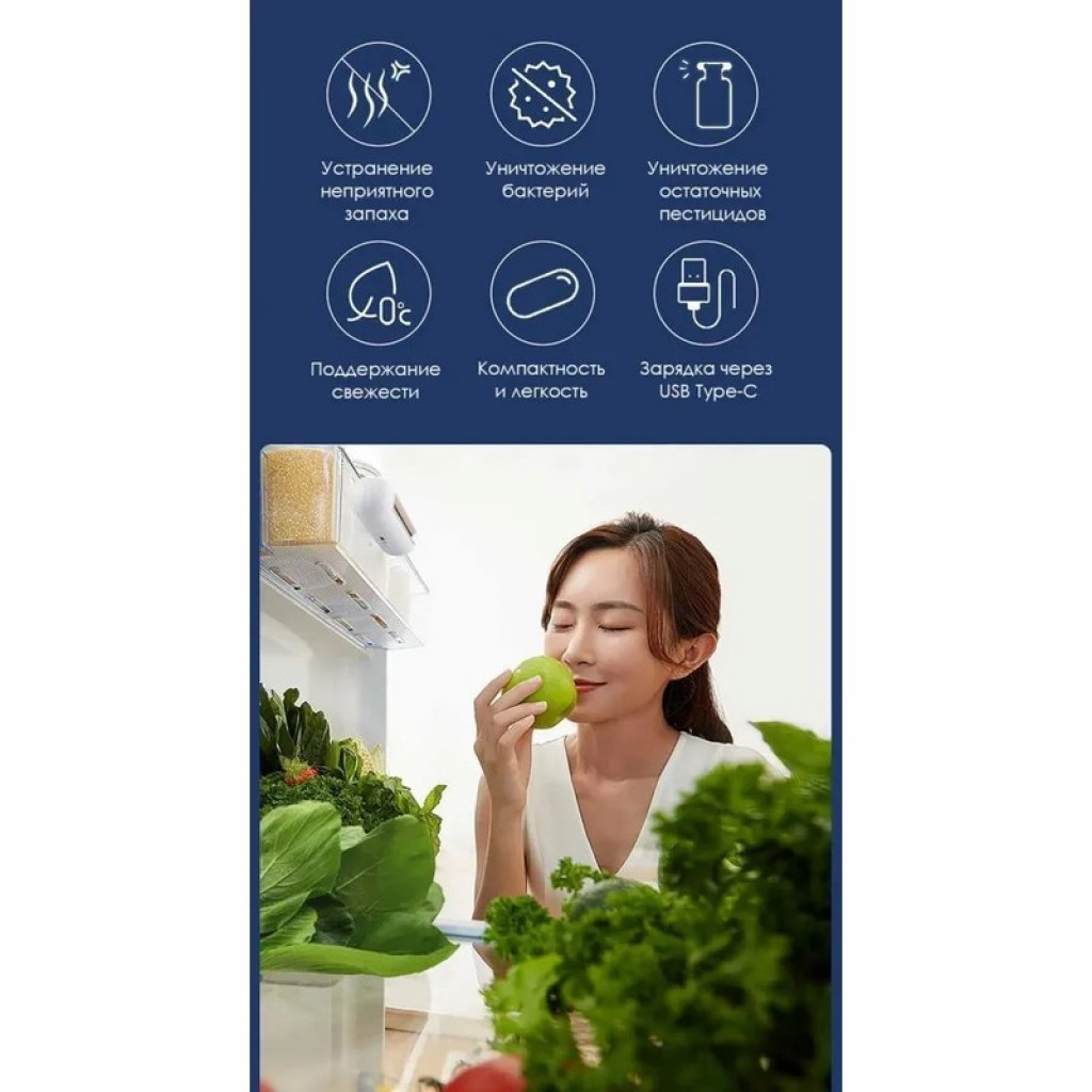 Стерилизатор Xioami EraClean Refrigerator Deodorizing Sterilizer (CW‑B01) Стерилизатор Xioami EraClean Refrigerator Deodorizing Sterilizer (CW‑B01)